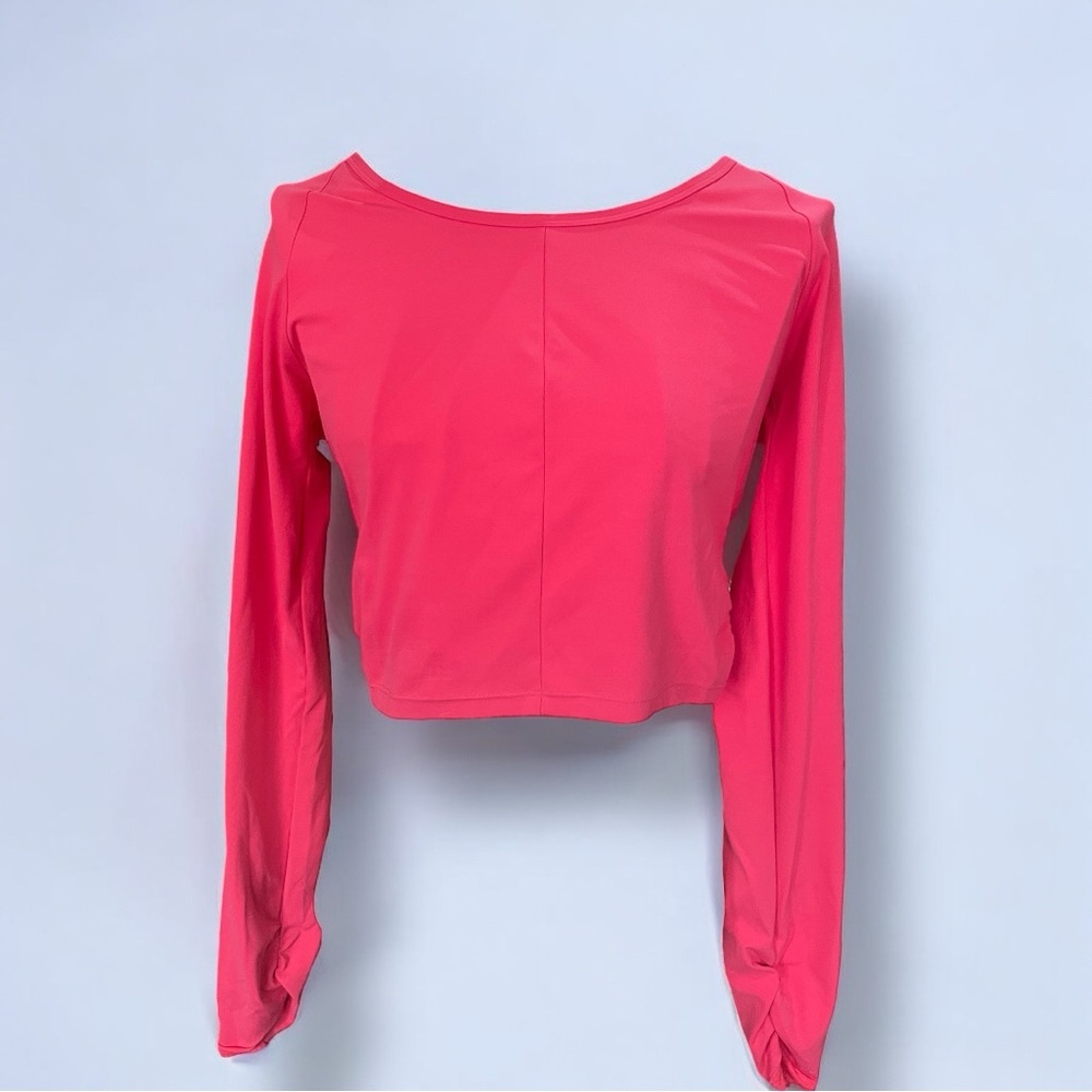 Gymshark x Whitney Simmons Red Long Sleeve Crop Top Workout Top